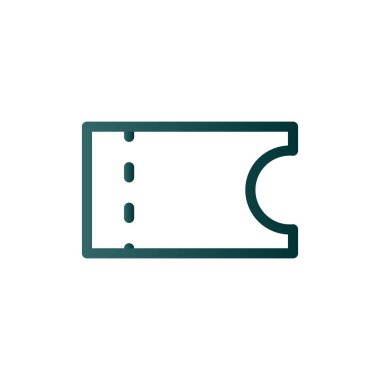 Bilet Satırı Gradyan Vektör Simgesi Tasarımı