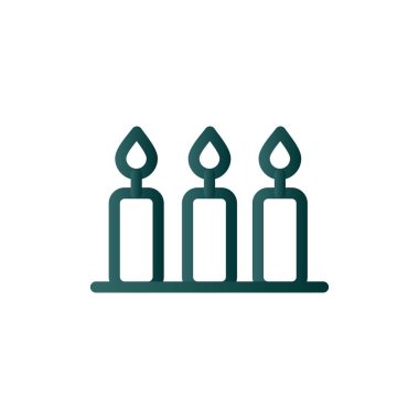 Mum Satırı Gradyan Vektör Simgesi Tasarımı