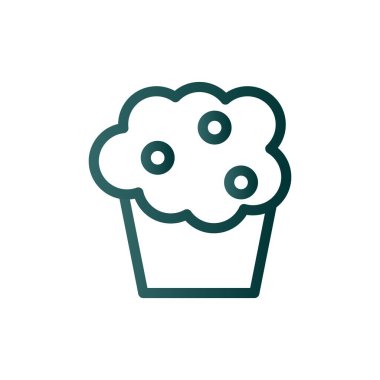 Kek Çizgisi Gradyan Vektör Simgesi Tasarımı