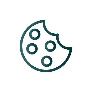 Kurabiye Çizgisi Gradyan Vektör Simgesi Tasarımı