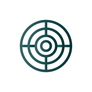 Hedef Satır Gradyan Vektör Simgesi Tasarımı