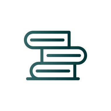 Kitap Satırı Gradyan Vektör Simgesi Tasarımı