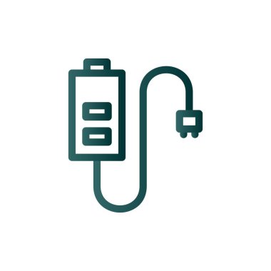 Şarj Satırı Gradyan Vektör Simgesi Tasarımı