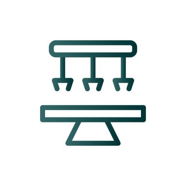 Robotik Cerrahi Çizgisi Gradyan Vektör Simgesi Tasarımı