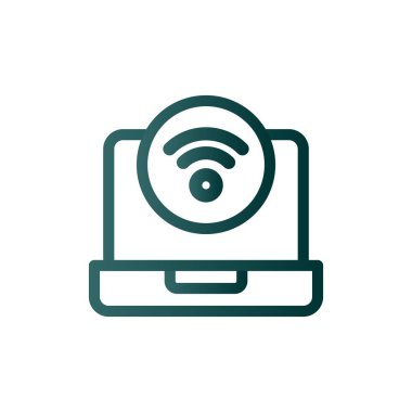 wifi Satırı Gradyan Vektör Simgesi Tasarımı