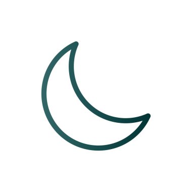 Gece Çizgisi Gradyan Vektör Simgesi Tasarımı