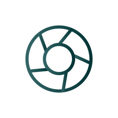 Diyafram Çizgisi Gradyan Vektör Simgesi Tasarımı