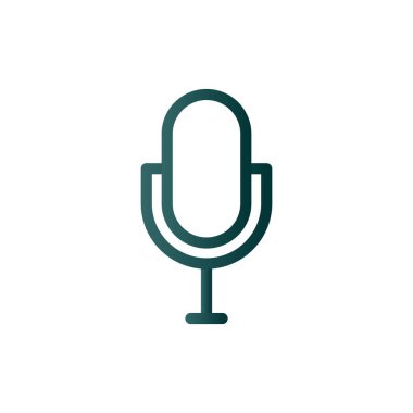 Ses Satırı Gradyan Vektör Simgesi Tasarımı