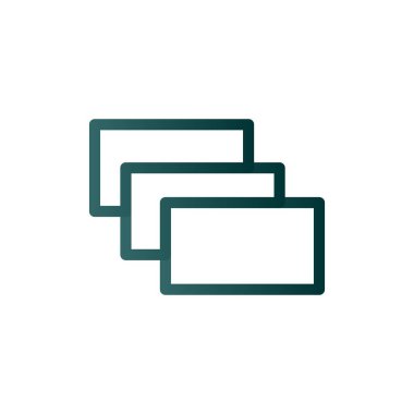 Katmanlar Çizgisi Gradyan Vektör Simgesi Tasarımı