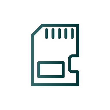 Bellek Satırı Gradyan Vektör Simgesi Tasarımı