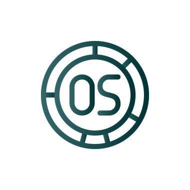 İşletim Sistemi Satırı Gradyan Vektör Simgesi Tasarımı