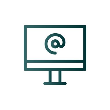 Bilgisayar Satırı Gradyan Vektör Simgesi Tasarımı