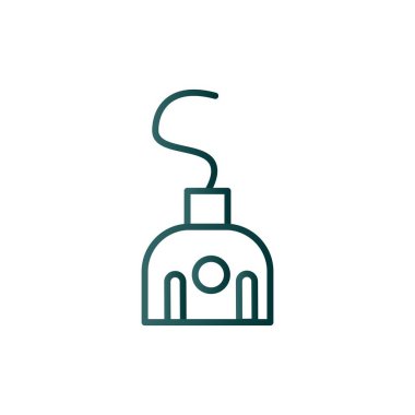 Kadın Elektrik Eklenti Hattı Gradyan Vektör Simgesi Tasarımı