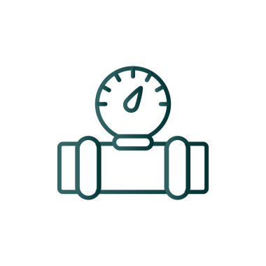 Yakıt Garı Çizgisi Gradyan Vektör Simgesi Tasarımı