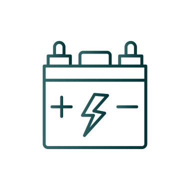 Pil Çizgisi Gradyan Vektör Simgesi Tasarımı