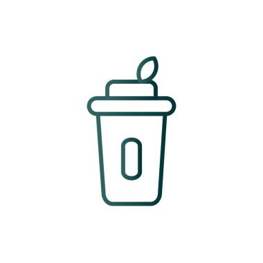 Kahve fincanını kaldırın Gradyan Vektör Simgesi Tasarımı