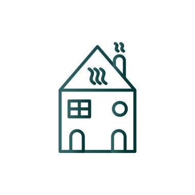 Hot Coffee Point Hattı Gradyan Vektör Simgesi Tasarımı