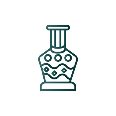 Vazo Satırı Gradyan Vektör Simgesi Tasarımı