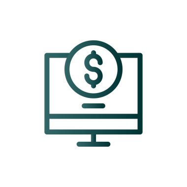 Bağış Satırı Gradyan Vektör Simgesi Tasarımı