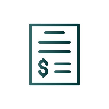 Para Raporu Çizgisi Gradyan Vektör Simgesi Tasarımı