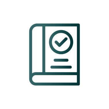 Kitap Satırı Gradyan Vektör Simgesi Tasarımı