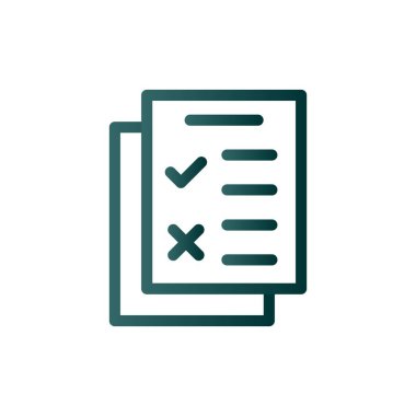 Liste Satırı Gradyan Vektör Simgesi Tasarımı Kontrol Et