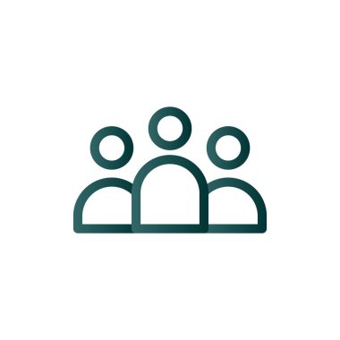 Grup Satırı Gradyan Vektör Simgesi Tasarımı