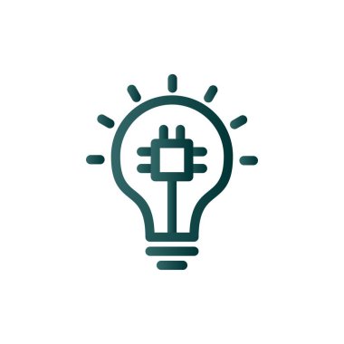 Fikir Satırı Gradyan Vektör Simgesi Tasarımı