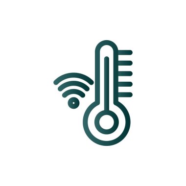 Termometre Satırı Gradyan Vektör Simgesi Tasarımı