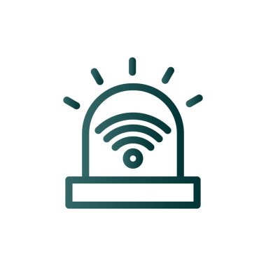 Siren Hattı Gradyan Vektör Simgesi Tasarımı