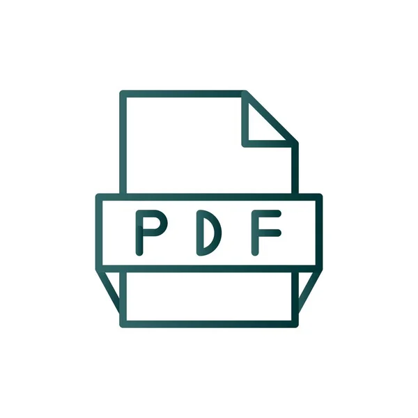 Pdf Line Gradient Vector Icon Design — Stock Vector