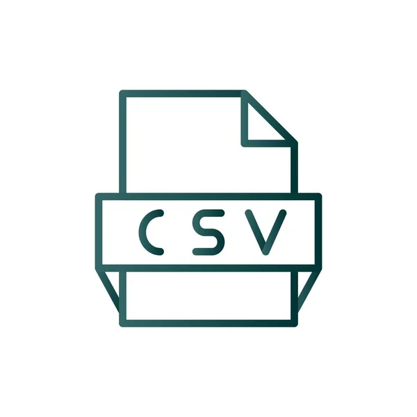 Gradiente Línea Csv Vector Icon Desig — Archivo Imágenes Vectoriales