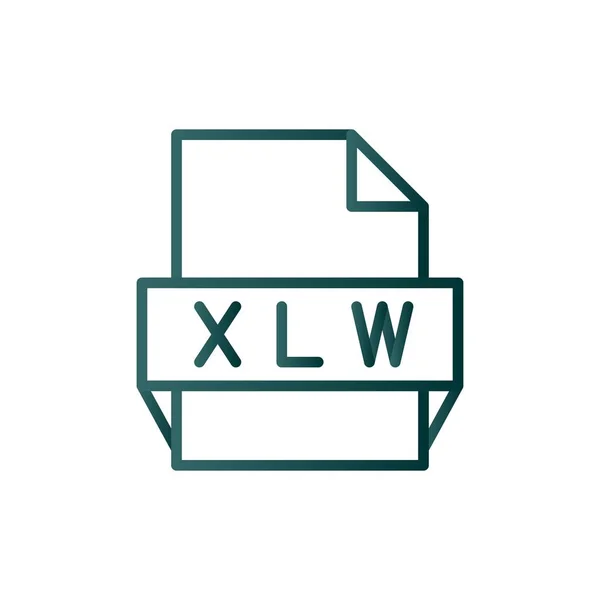 Xlwライングラデーションベクトルアイコンデザイン — ストックベクタ
