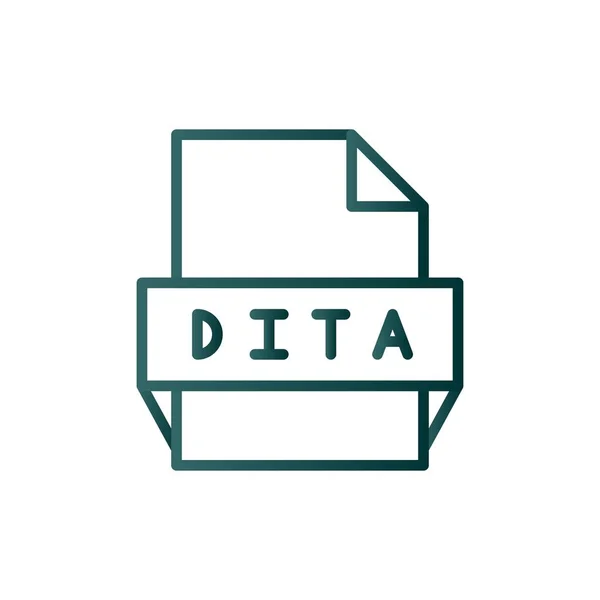 Dita Satırı Gradyan Vektör Simgesi Tasarımı — Stok Vektör