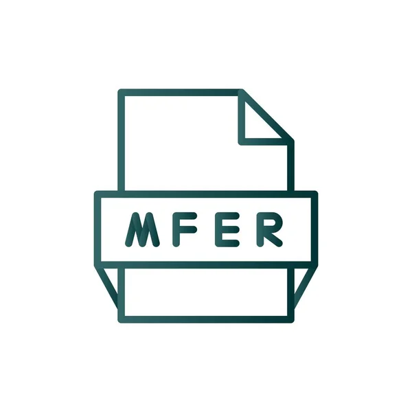 Градиентная Векторная Икона Mfer Line — стоковый вектор