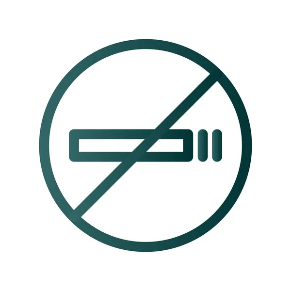 Dohányzó Vonal Nélkül Gradient Vector Icon Desig — Stock Vector