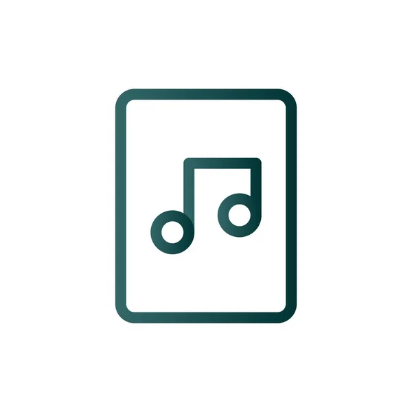 Musik Dateilinien Gradienten Vektor Ikone Desig — Stockvektor