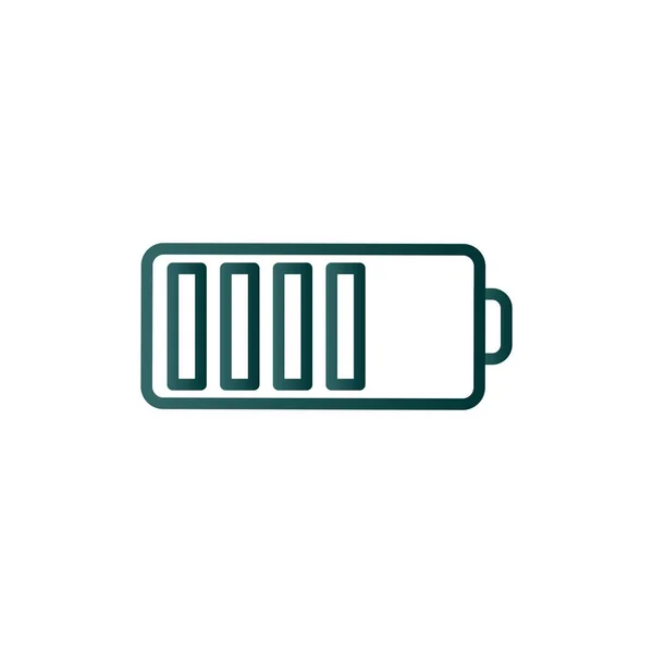 Linha Bateria Gradiente Vector Icon Design —  Vetores de Stock