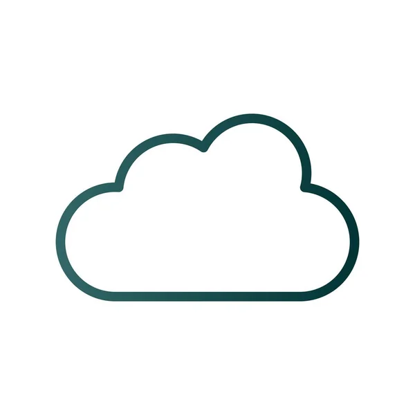 Cloud Line Gradient Vector Icon Desig — Vetor de Stock