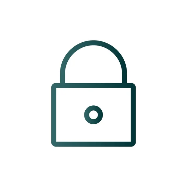 Lock Line Gradient Vector Icon Desig — Stockvektor