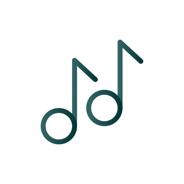 Línea Música Gradiente Vector Icono Desig — Archivo Imágenes Vectoriales