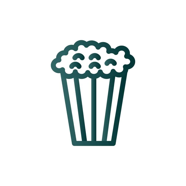 Linea Popcorn Gradiente Icona Vettoriale Desig — Vettoriale Stock