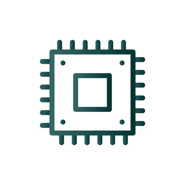 Linha Chip Gradiente Vector Ícone Design — Vetor de Stock