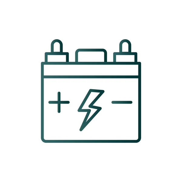 Batterij Lijn Gradiënt Vector Icon Desig — Stockvector