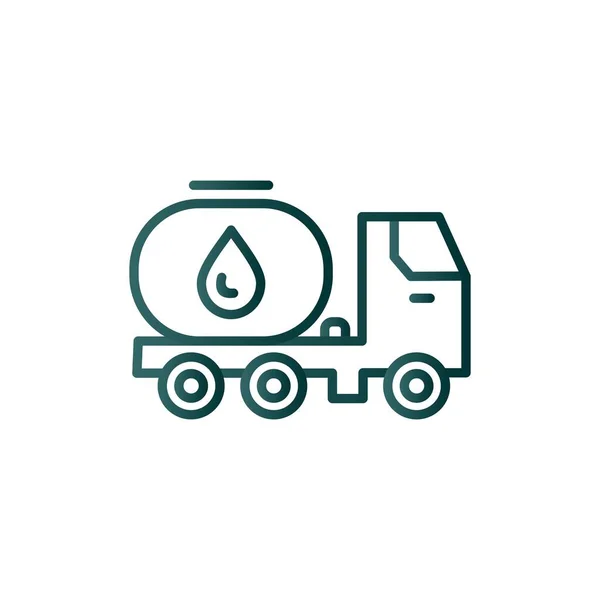 Diseño Icono Vector Gradiente Línea Tanque Combustible — Vector de stock