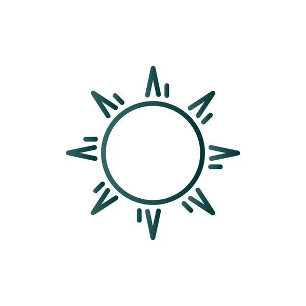 Sun Line Gradient Vector Icon Desig — Stock Vector