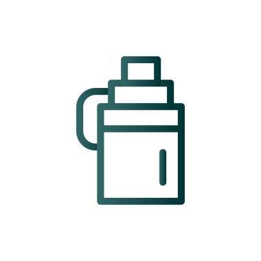 Zeytin Yağı Çizgisi Gradyan Vektör Simgesi Tasarımı