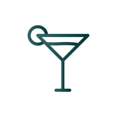 Juice Line Gradyan Vektör Simgesi Tasarımı