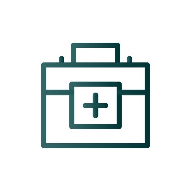 İlk Yardım Kit Satırı Gradyan Vektör Simgesi Tasarımı