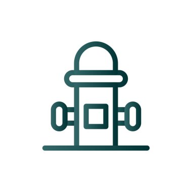 Yangın Hattı Gradyan Vektör Simgesi Tasarımı